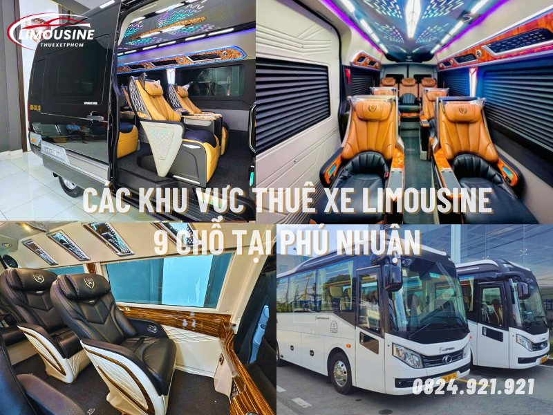 Các khu vực phục vụ thuê xe limousine 9 chỗ tại Phú Nhuận